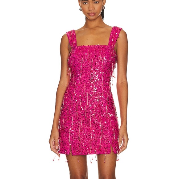 open lace back dress Simkhai Pink Reign Strapless Gown main image 0